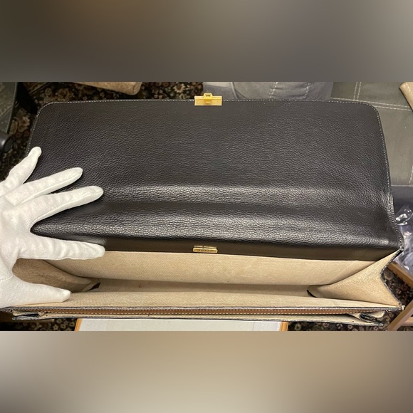 Bally Authentic Vintage Black and Brown Leather Briefcase - Picture 10 of 15